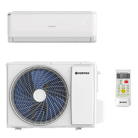 Aere conditionate - Aer conditionat VORTEX VAI2425FFW, 24000 BTU,A++/A+, Wi-Fi, Functie incalzire, Dezumidificare, iFeel, Inverter, kit instalare inclus, alb