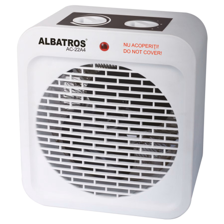 CLIMATIZARE - Aeroterma aer cald / rece, electrica, Albatros AC-22A4, 2 trepte, 2 kW, termostat, 200 x 123 x 225 mm, 230 V