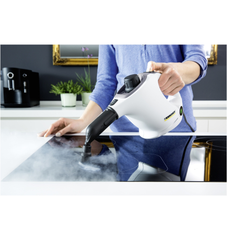 Aparat de curatat cu abur multifunctional Karcher SC 1, 1200 W, 3 bar, rezervor 0,2 l, accesorii curatare suprafete multiple, 1.516-400.0, Alb/Negru [8]