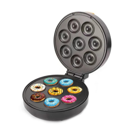 Aparat de Făcut Gogoși Electric RAF R-572, 850W, 7 Gogoși pe Ciclu, Plăci Antiaderente, Termostat Reglabil, Indicator Luminos, 23 x 28 x 14 cm, Donut Maker Multifuncțional [2]