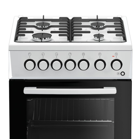 Aragaz Arctic ACM5611DTL, Mixt, 4 arzatoare gaz, Cuptor electric, Grill, Timer, 50 cm, Alb [1]