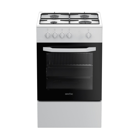 Aragazuri - Aragaz Arctic AGM5500F, Gaz, 4 Arzatoare, Safety Plus, Arzatoare cu eficienta ridicata, 50 cm, Alb