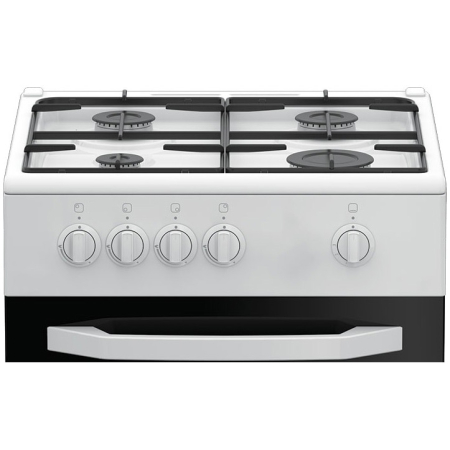 Aragaz Arctic AGM5500F, Gaz, 4 Arzatoare, Safety Plus, Arzatoare cu eficienta ridicata, 50 cm, Alb [1]