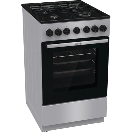 Aragazuri - Aragaz GORENJE GK5B41SH, 4 arzatoare, Gaz + Electric, L 50 cm, Grill, gri