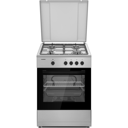 Aragazuri - Aragaz Heinner HFSC-SME66ISL, 60x60cm, gaz, 4 arzatoare, aprindere electrica, Argintiu