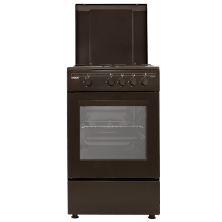 Aragazuri - Aragaz pe gaz Samus SM450MBS, 4 arzatoare, latime 50 cm, dispozitiv siguranta plita si cuptor, maro