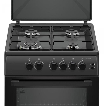 Aragaz pe gaz Samus SM664BPGS Antracit, 4 arzatoare, cuptor pe gaz 70 litri, 1 arzator Wok, aprindere electrica, dispozitiv siguranta plita si cuptor, timer, grill, latime 60 cm, negru [2]