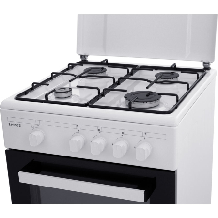 Aragaz Samus SM 450 ABS, Siguranta plita + cuptor, 4 arzatoare, Alb [2]