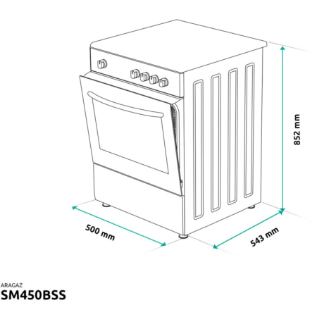 Aragaz Samus SM 450 BSS, 4 arzatoare, Argintiu [4]