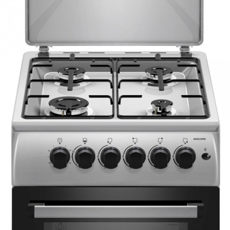 Aragaz Samus SM561XPBS, 4 Arzatoare gaz, Cuptor gaz, Aprindere electrica plita, Timer, Inox-Argintiu [2]