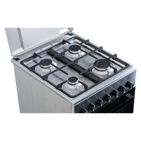 Aragaz Samus SM562AENS1 INOX, 4 arzatoare gaz, Gratare fonta, 7 functii, Cuptor electric, Aprindere electrica, Ventilator, Timer mecanic, Inox [4]
