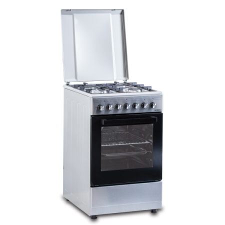 Aragaz Samus SM562AENS1 INOX, 4 arzatoare gaz, Gratare fonta, 7 functii, Cuptor electric, Aprindere electrica, Ventilator, Timer mecanic, Inox [3]