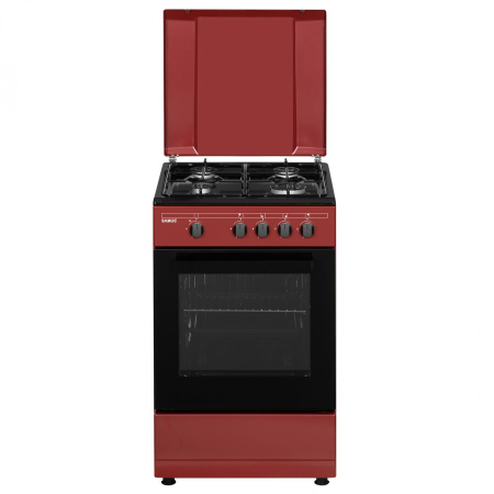 Aragaz Samus SM566APGS, 4 Arzatoare gaz, Cuptor Gaz, 49 L, Burgundy/Negru [5]