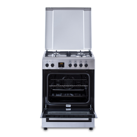 Aragaz Samus SM663AENS1 INOX, 4 arzatoare gaz, cuptor electric, 56 L, 7 functii, Ventilator, Grill, Timer digital, Inox [5]
