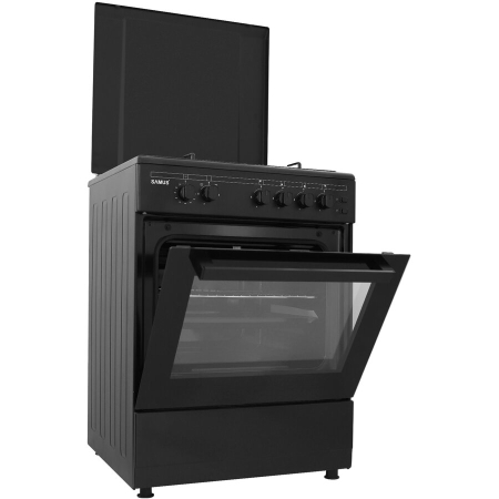 Aragaz Samus SM667APGS, 4 Arzatoare Gaz, Cuptor Gaz, 56 L, Grill, Timer mecanic, Antracit [1]