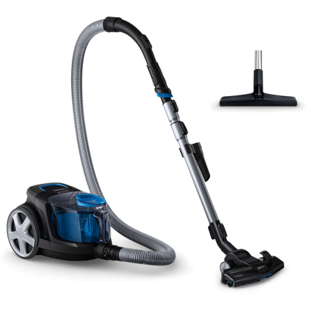 Aspirator fara sac Philips PowerPro Compact FC9331/09, 750W, PowerCyclone 5, Perii TriActive, Parchet, Filtru Anti-Alergic ECARF, Negru [0]