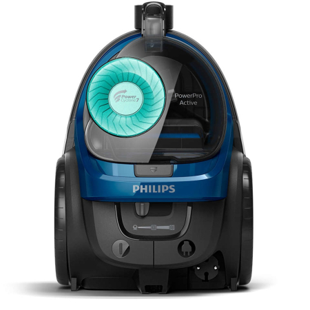 Aspirator fara sac Philips Seria 5000 FC9557/09, tehnologie PowerCyclone 7, 900W, filtru alergenic H13, cap de aspirare Triactive + LED, perie miniTurbo pentru parul animalelor, Albastru [2]