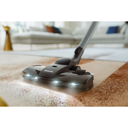 Aspirator fara sac Philips Seria 5000 FC9557/09, tehnologie PowerCyclone 7, 900W, filtru alergenic H13, cap de aspirare Triactive + LED, perie miniTurbo pentru parul animalelor, Albastru [4]
