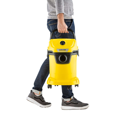Aspirator multifunctional Karcher WD 3 V-17/4/20 1.628-101.0, Aspirare umeda si uscata, 17 l, Furtun 2 m, 1000 W, Sac filtru din hartie, Functie de suflare, Galben [8]