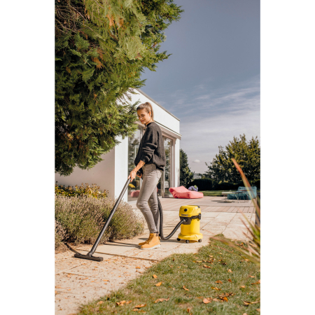 Aspirator multifunctional Karcher WD 3 V-17/4/20 1.628-101.0, Aspirare umeda si uscata, 17 l, Furtun 2 m, 1000 W, Sac filtru din hartie, Functie de suflare, Galben [12]