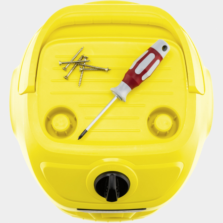 Aspirator umed-uscat Karcher WD 2 Plus V-12/4/18, 1000 W, recipient 12 l, furtun 1,8 m, functie de suflare, sac de filtrare, 1.628-000.0, Galben/Negru [6]