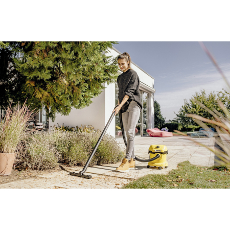 Aspirator umed-uscat Karcher WD 2 Plus V-12/4/18, 1000 W, recipient 12 l, furtun 1,8 m, functie de suflare, sac de filtrare, 1.628-000.0, Galben/Negru [13]