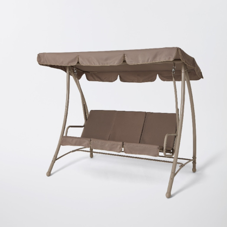 Balansoar gradina Monte Carlo, 3 locuri, 211 x 120 x 167 cm, sarcina 300 kg, maro [1]