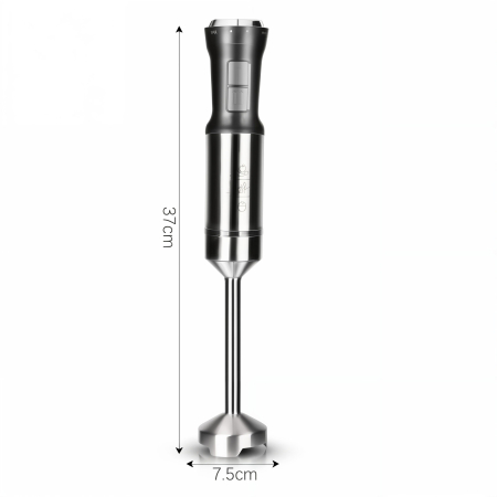 Blender de mână Hoffmans HM-8025, 1000W, 21 viteze, 4 lame inox, picior inox 304, anti-stropire, Argintiu [5]