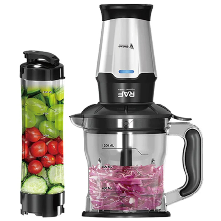 Blendere - Blender și Tocător Electric RAF R.2905, 350W, 1,5L, 2-în-1, Lame din Oțel Inoxidabil, Recipient Blender 600 ml, Motor cu Bobinaj din Cupru