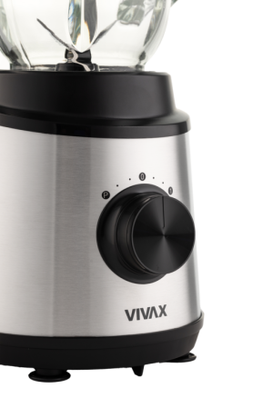 Blender Vivax BL-800X, 800 W, capacitate 1, 5 L, borcan de sticla, 2 viteze + Turbo Pulse, Negru/Inox [6]