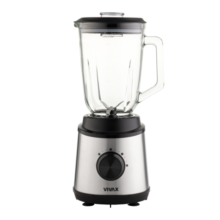 Blendere - Blender Vivax BL-800X, 800 W, capacitate 1, 5 L, borcan de sticla, 2 viteze + Turbo Pulse, Negru/Inox