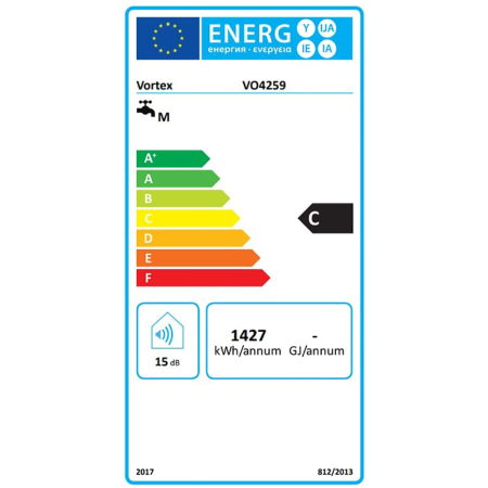 Boiler electric VORTEX VO4259, 100l, 1500W, alb [5]