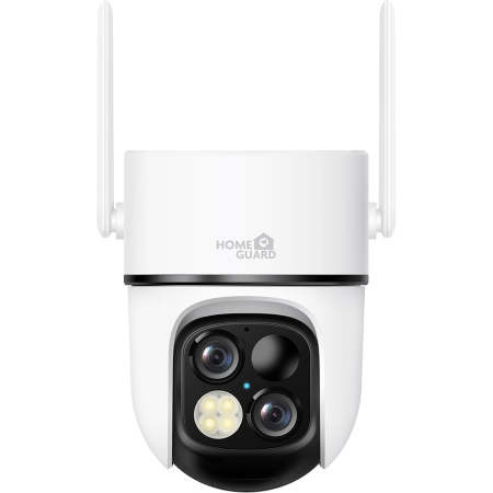 Camera IP Wireless exterior HOMEGUARD HGWBC-359, 3Mp, 2K, IR, Night Vision, Acumulator 5Ah, Panou solar, alb [1]