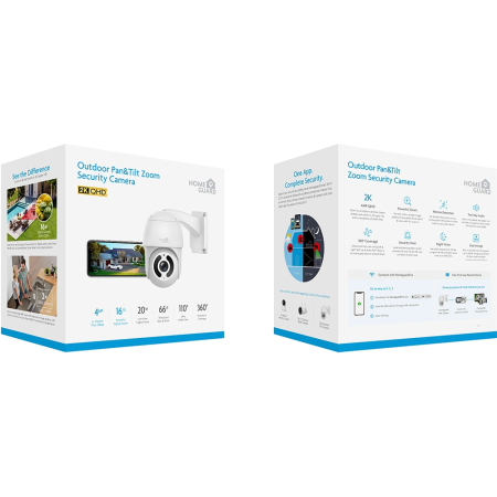 Camera IP Wireless PTZ HOMEGUARD HGWOB-253, QHD 1440p, IR, Night Vision, Alb [6]