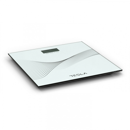 Cantar corporal Tesla BS103W, 180kg, baterii 2xAAA30x30cm, Alb [1]