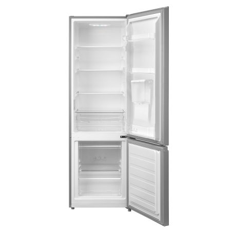 Combina frigorifica Albalux AXCFSD351E, 259 L, Dezghetare automata la frigider, Dozator de apa, Clasa energetica E, Inox ( laterale argintii) [1]