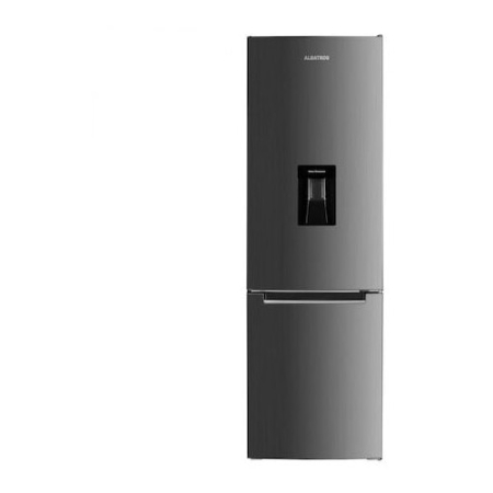 Combine frigorifice - Combina frigorifica Albatros CFXD343E, 260 litri, clasa E, inaltime 180 cm, dozator apa, termostat reglabil, dezghetare automata frigider, usi reversibile, lumina interioara tip LED, Inox/Argintiu