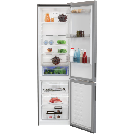 Combina frigorifica Arctic AK60406E40NFMT, 362 l, Full NoFrost, Blue tech, Air Flow Dual Tech, Fast Freeze Zone, Display LCD, Clasa E, H 202 cm, Argintiu [2]