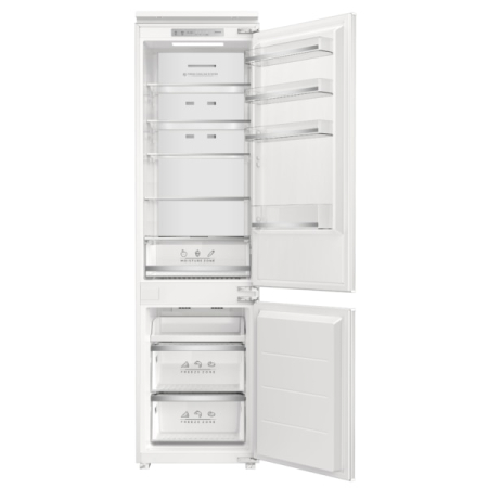 Combina frigorifica incorporabila, Samus SCBI395NFE, 300 litri, Full No Frost, clasa E, inaltime 195.5 cm, Super Freeze, termostat reglabil, iluminare LED, Alb [1]