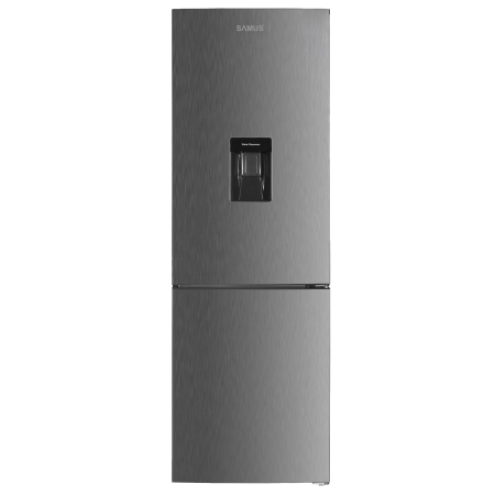 Combine frigorifice - Combina frigorifica, Samus SCX401NFIDE, 291 litri, Full No Frost, clasa E, inaltime 186 cm, dozator apa, motor dual inverter, termostat reglabil, usi reversibile, iluminare LED, Argintiu