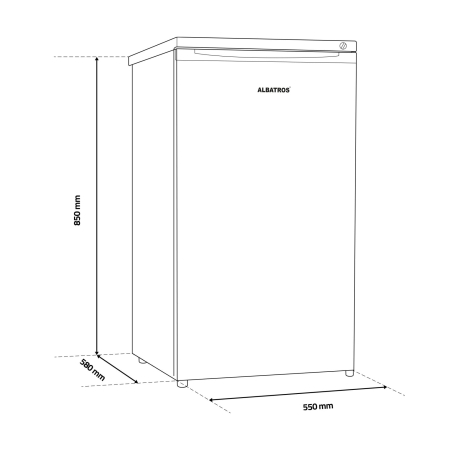 Congelator Albatros CA124E, 91 L, Clasa energetica E, Termostat reglabil, 4 sertare transparente, H 85 cm, Alb [2]