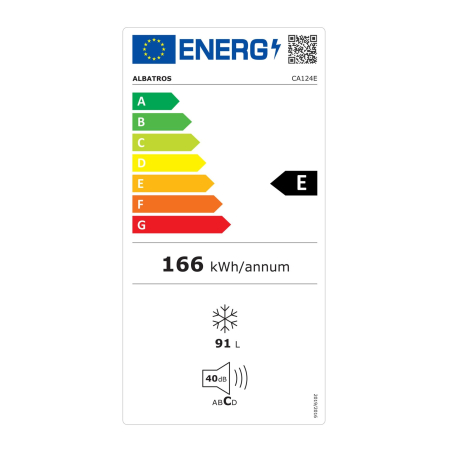 Congelator Albatros CA124E, 91 L, Clasa energetica E, Termostat reglabil, 4 sertare transparente, H 85 cm, Alb [3]