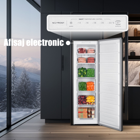 Congelator Samus SCGXE336NFE, 204L, Clasa E, Inox/ argintiu [8]
