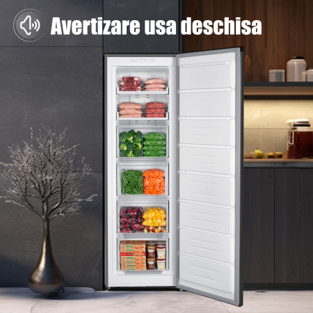 Congelator Samus SCGXE336NFE, 204L, Clasa E, Inox/ argintiu [10]