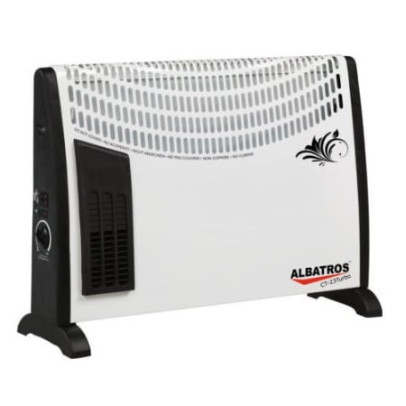 CLIMATIZARE - Convector electric Albatros CT-23 Turbo, 2000 W, 3 trepte, 583 x 110 x 375 mm, termostat, turbo, protectie supraincalzire, alb