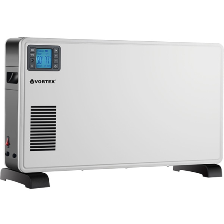 Calorifere si Convectoare electrice - Convector electric de podea VORTEX VO4231, 3 trepte putere, 2300W, Protectie termica, alb-negru