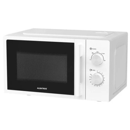 Cuptor cu microunde Albatros MWA-20MC4, 20 litri, 700 W, 5 nivele de putere, control mecanic, timer, functie dezghetare, alb [1]