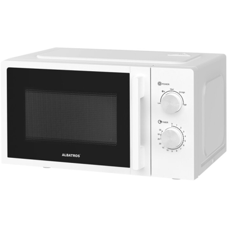 Cuptor cu microunde Albatros MWA-20MC4, 20 litri, 700 W, 5 nivele de putere, control mecanic, timer, functie dezghetare, alb [3]