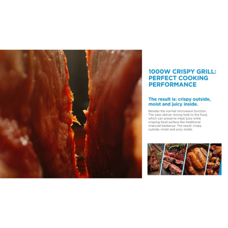 Cuptor cu microunde Midea AG20CF2EBK, 20L, digital, 700W, grill, Funcție de decongelare, Negru [5]