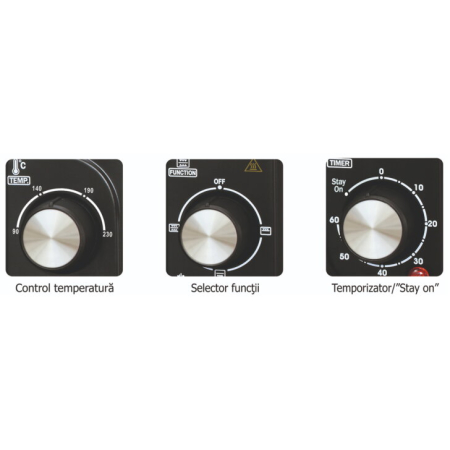 Cuptor electric Albatros A23B2, 23 litri, 1380 W, 4 programe, timer, functie Stay On, geam dublu, negru [2]